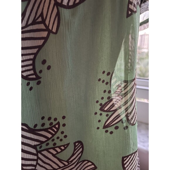 Coco and Chase Women Brown Green Short Sleeve Blouse S - Picture 5 of 8